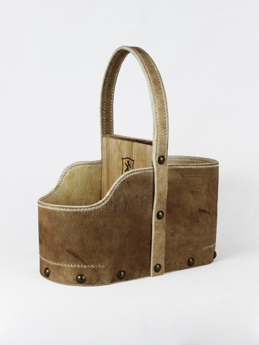Matera Cuero Crudo y Madera - Opción 1 