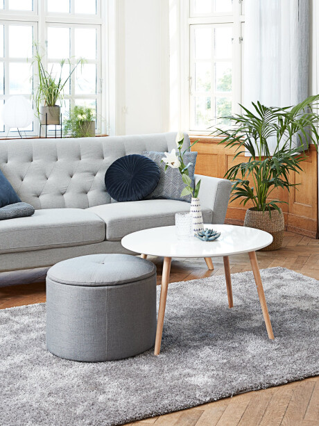 Mesa de centro GALTEN Ø75 blanco Mesa de centro GALTEN Ø75 blanco