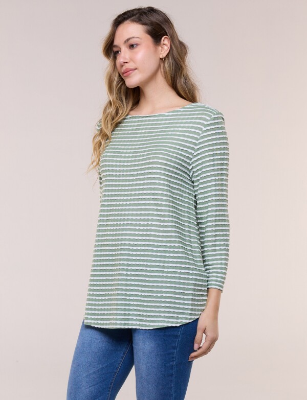 Blusa Marinera Manga 3/4 VERDE