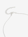 Cadena Corta con Dije Strass Cadena Con Dije Plata 925 Y Cubic - Plateado