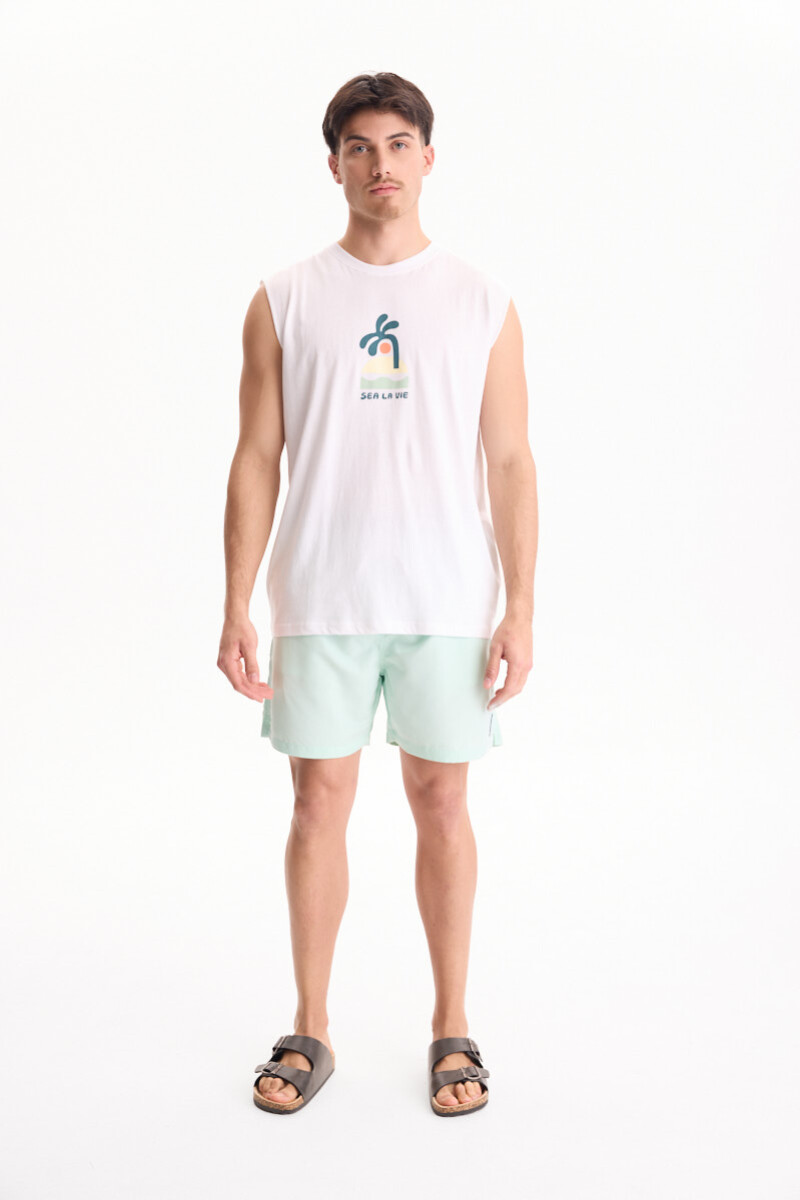 Remera Tropical Blanco