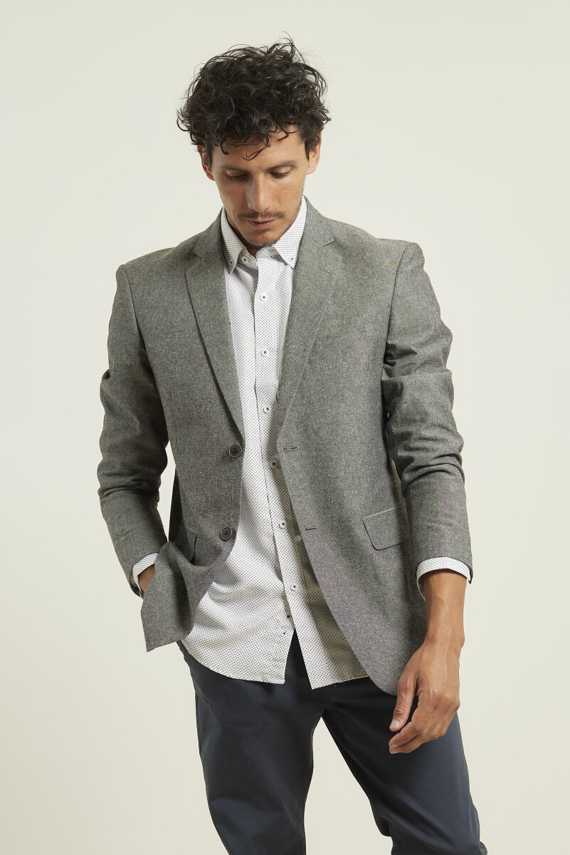 Saco Harrington Label - Gris Oscuro 