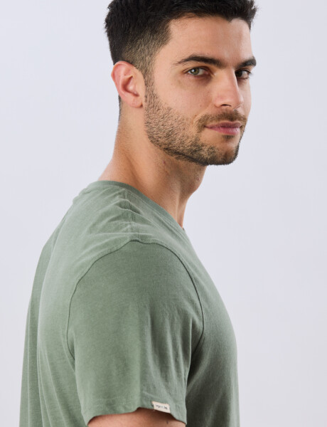 REMERA ESTAMPADA DE ALGODÓN Verde