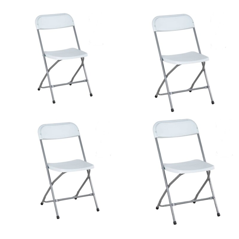 Set por 4 Silla Plastico Reforzada Plegable Eventos Jardin Set por 4 Silla Plastico Reforzada Plegable Eventos Jardin