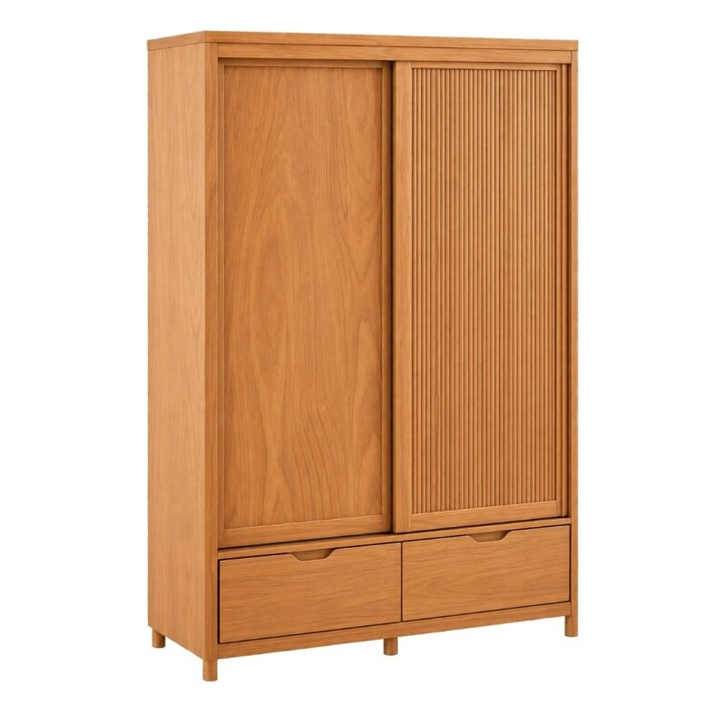 Ropero 2 Puertas Corredizas 2 Cajones FINESTRA Tauri Madera 100% Ropero 2 Puertas Corredizas 2 Cajones FINESTRA Tauri Madera 100%