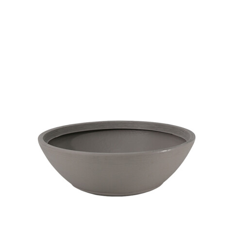 Maceta "INDI" Ø65 x 22cm. símil cemento con plato -TRAMONTINA TD0303