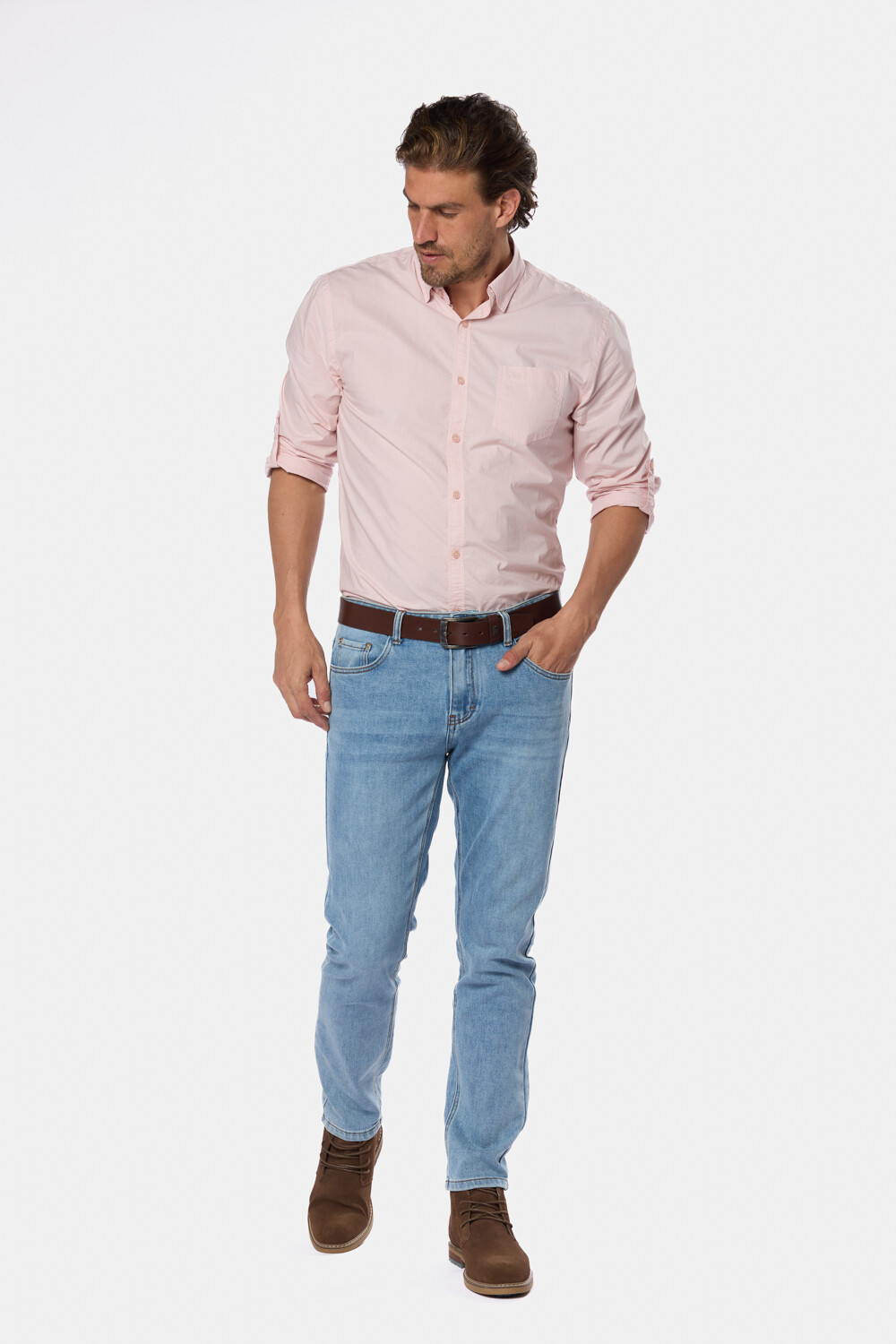 PANTALÓN DE JEAN SKINNY Celeste