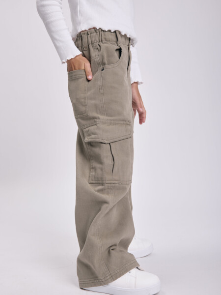 Pantalón jean cargo Verde