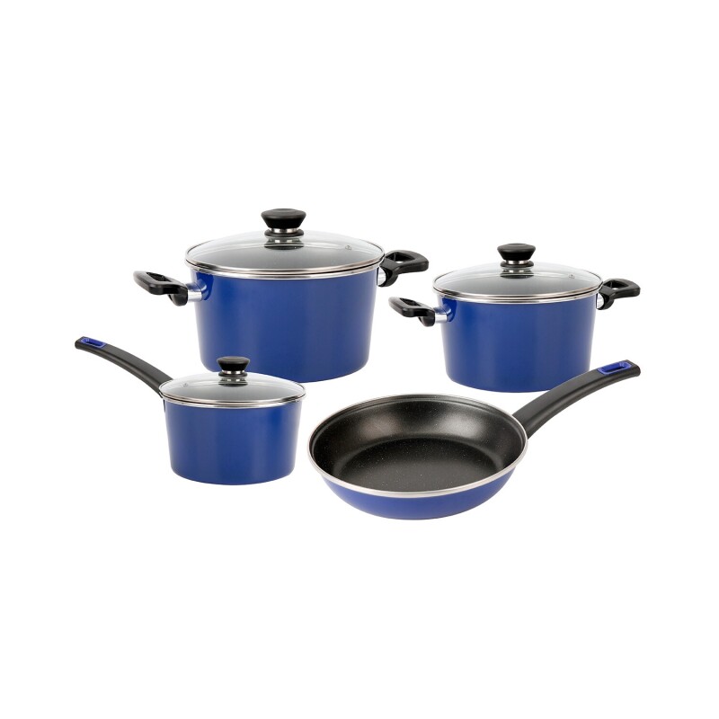 Bateria de cocina Cuori Marina 7 Piezas Apto Inducción Azul Azul