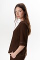 BLUSA LINO EVA MARRON