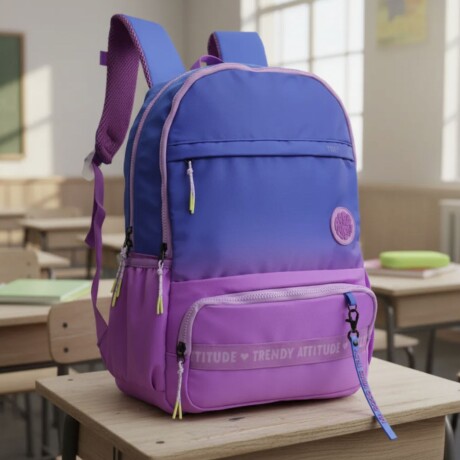 Mochila Trendy diseño Attitude Azul