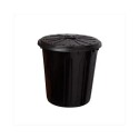 PAPELERA TACHO BASURA 34 LITROS NEGRO NEGRO