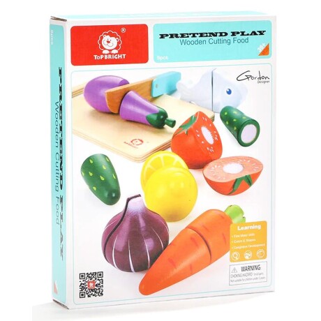 Juego didáctico Top Bright de cocina en madera con frutas y verduras Juego didáctico Top Bright de cocina en madera con frutas y verduras