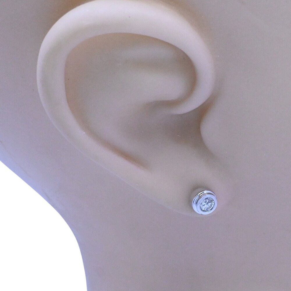 Caravanas oro 18k blanco con brillantes. Caravanas oro 18k blanco con brillantes.