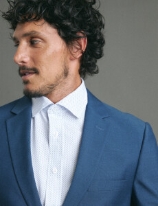 012679 CAMISA HARRINGTON LABEL Blanco/azul