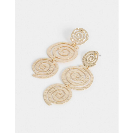 Aros Colgantes Largos Metal diferenciado Dorado