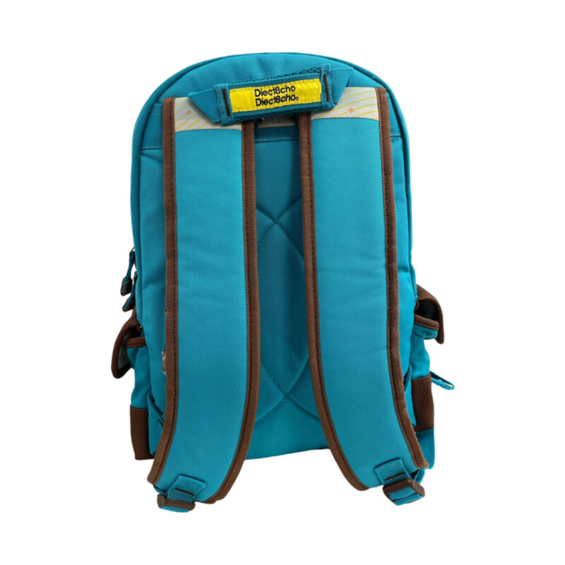 Mochila Turquesa Detalles En Cuero MOCHILA 18 TURQUESA