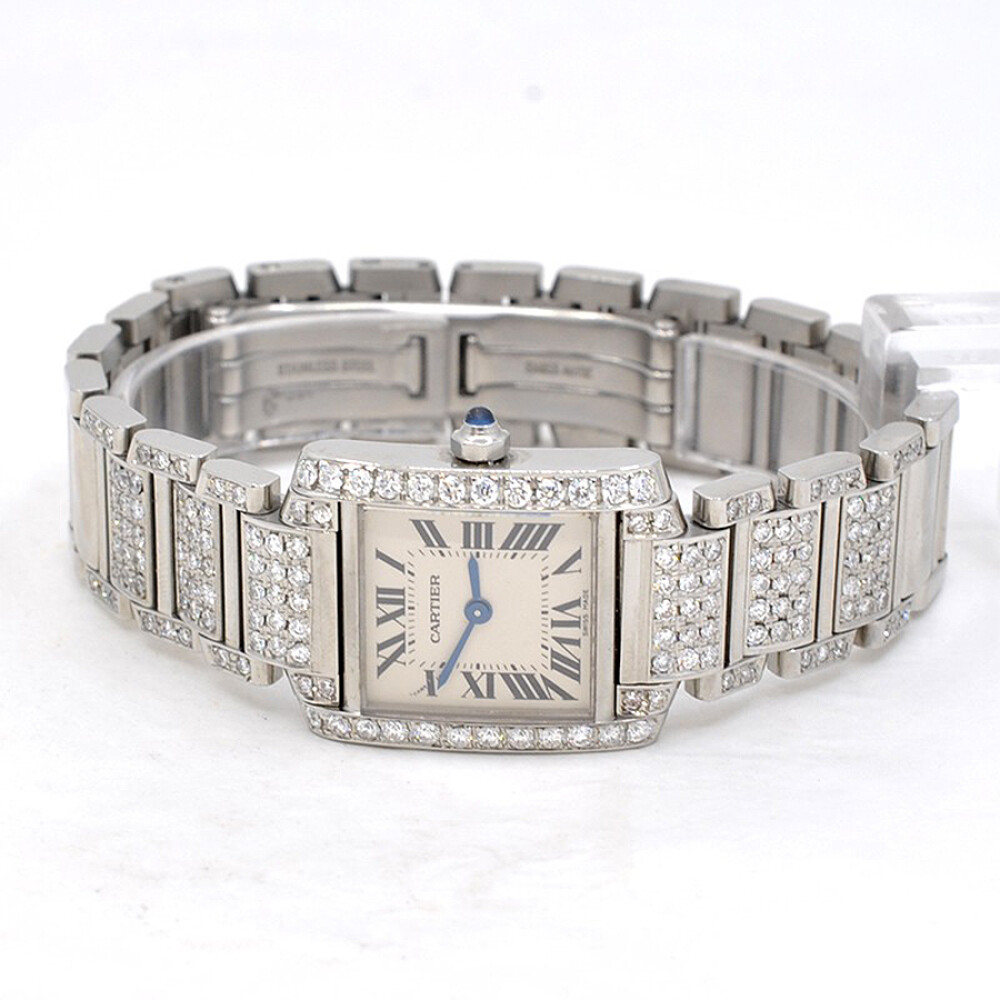 Cartier Tank Francaise 2384 Para Dama. Acero Y Diamantes. Con Caja Cartier Tank Francaise 2384 Para Dama. Acero Y Diamantes. Con Caja