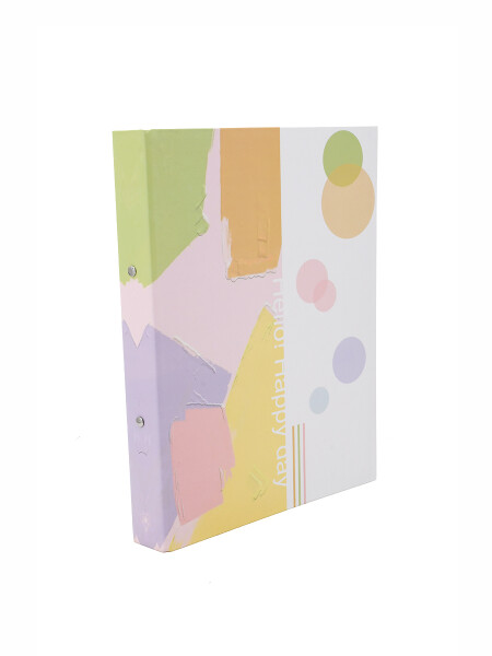 BIBLIORATO A4 DISEÑO PINCELADAS MULTICOLOR