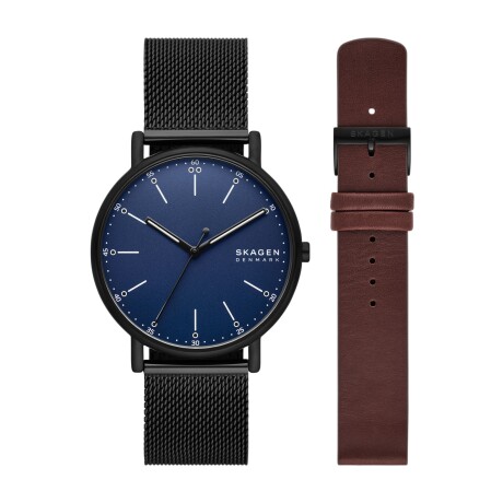 Reloj Set Skagen Clasico Acero Inoxidable Negro 0
