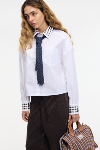 CAMISA TACHAS Blanco