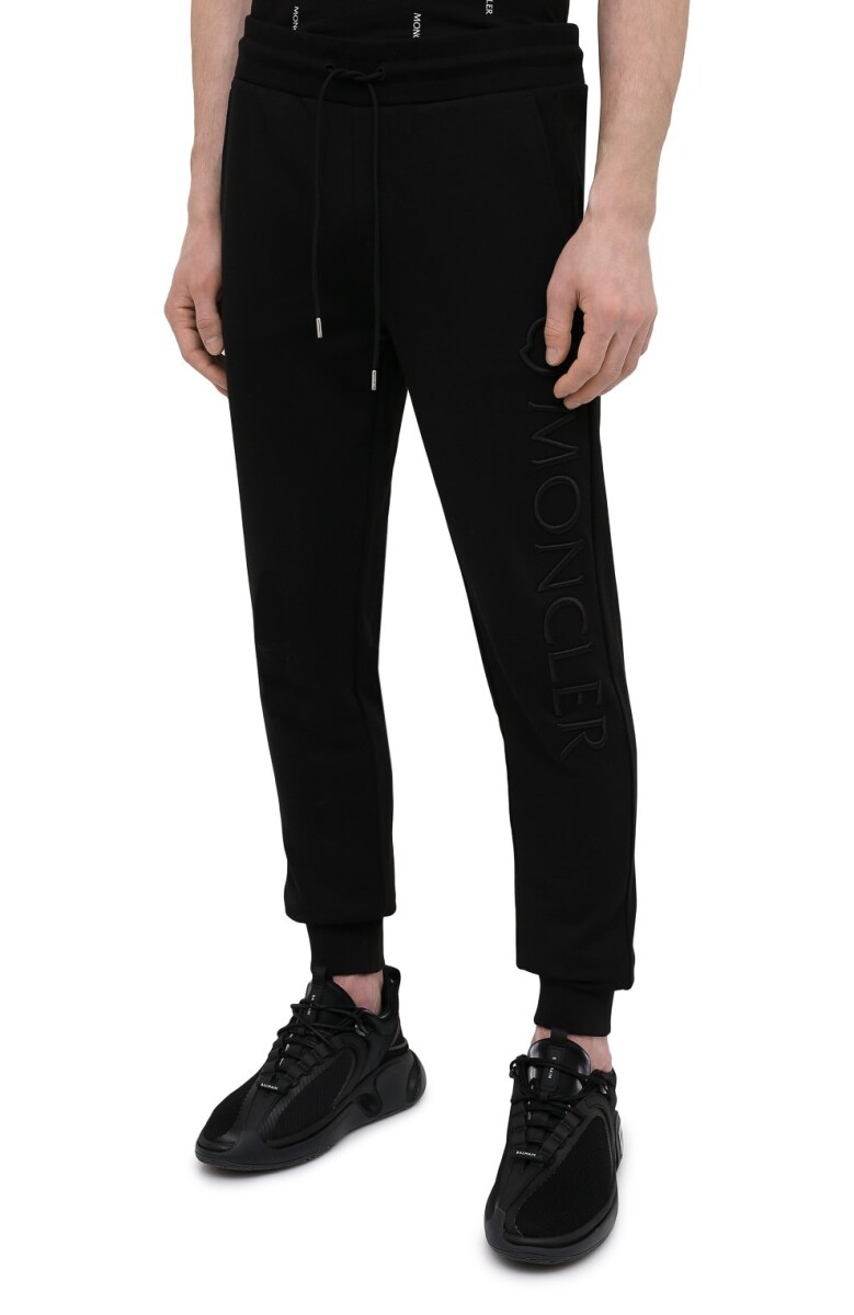 Pantalón deportivo de algodón con bolsillos - Negro 
