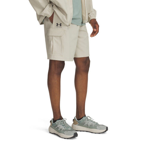 UA Vibe Woven Cargo Short-GRN BRN-289