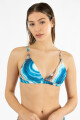 Triangulo rory print texturado Aquamarine