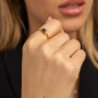 Anillo Karvik solitario de plata 925 bañado en oro 18K 0