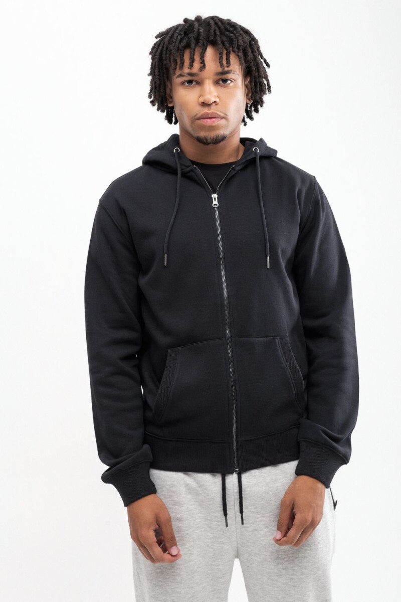 Campera de felpa Madrid Negro