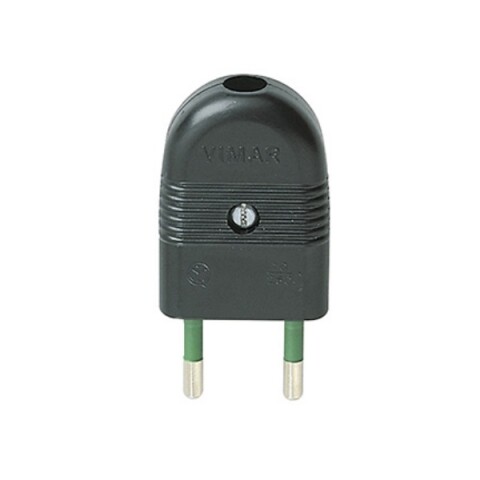 FICHA MACHO 2X10A REFORZADA. NEGRO FICHA MACHO 2X10A REFORZADA. NEGRO
