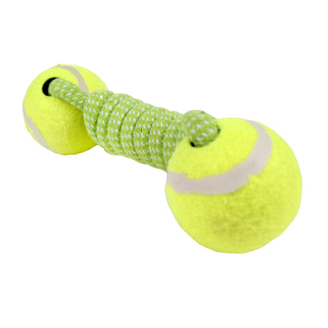 Juguete para mascotas con 2 pelotas de tenis Juguete para mascotas con 2 pelotas de tenis