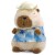 Peluche Capibara con Ropa y Acs Temáticos Vacaciones Color Azul