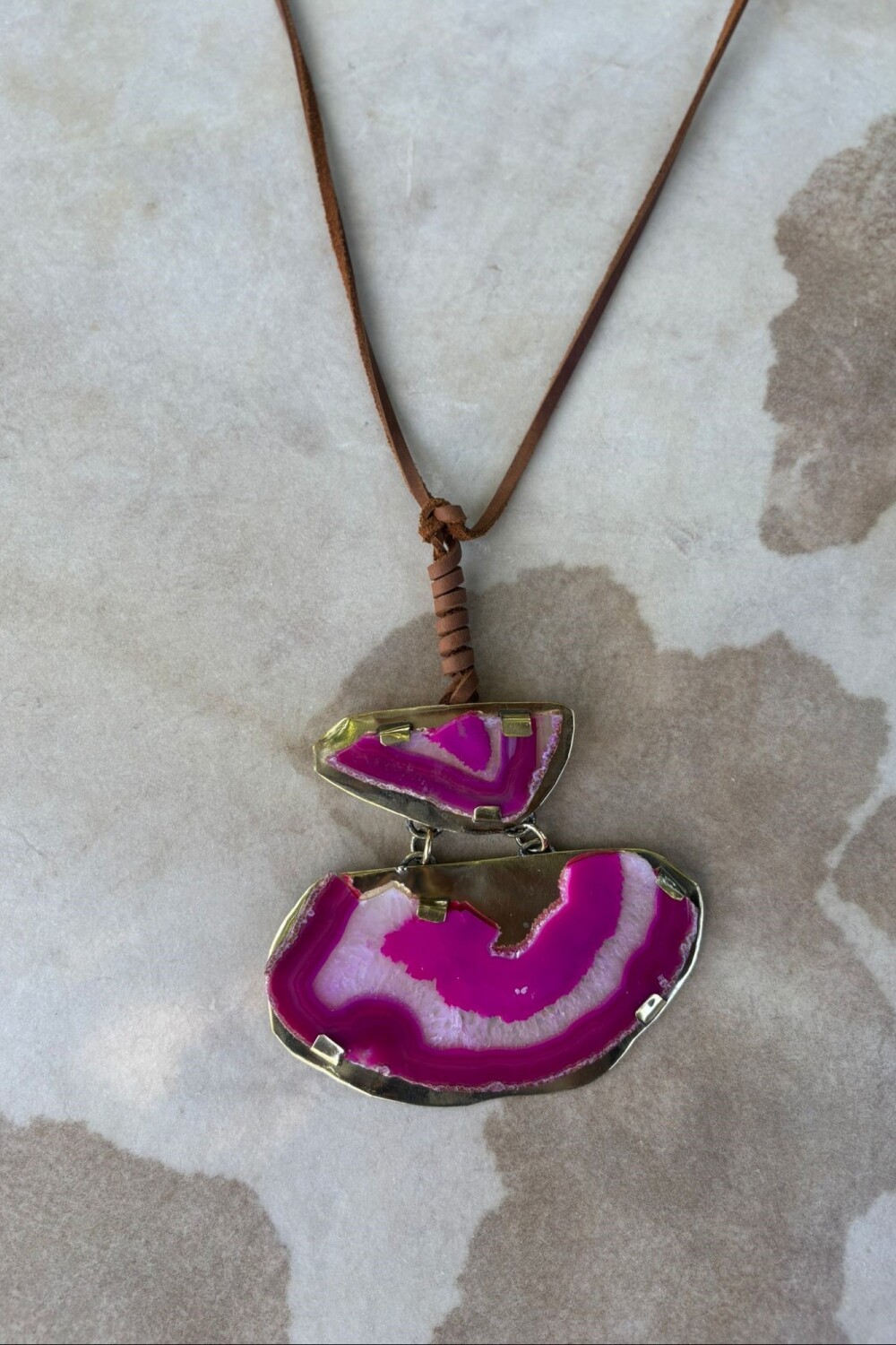 Cracked Necklace Fucsia
