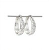 Caravanas Aro Oval Guarda Griega - Plata 925 - CA4244 sinpiedra