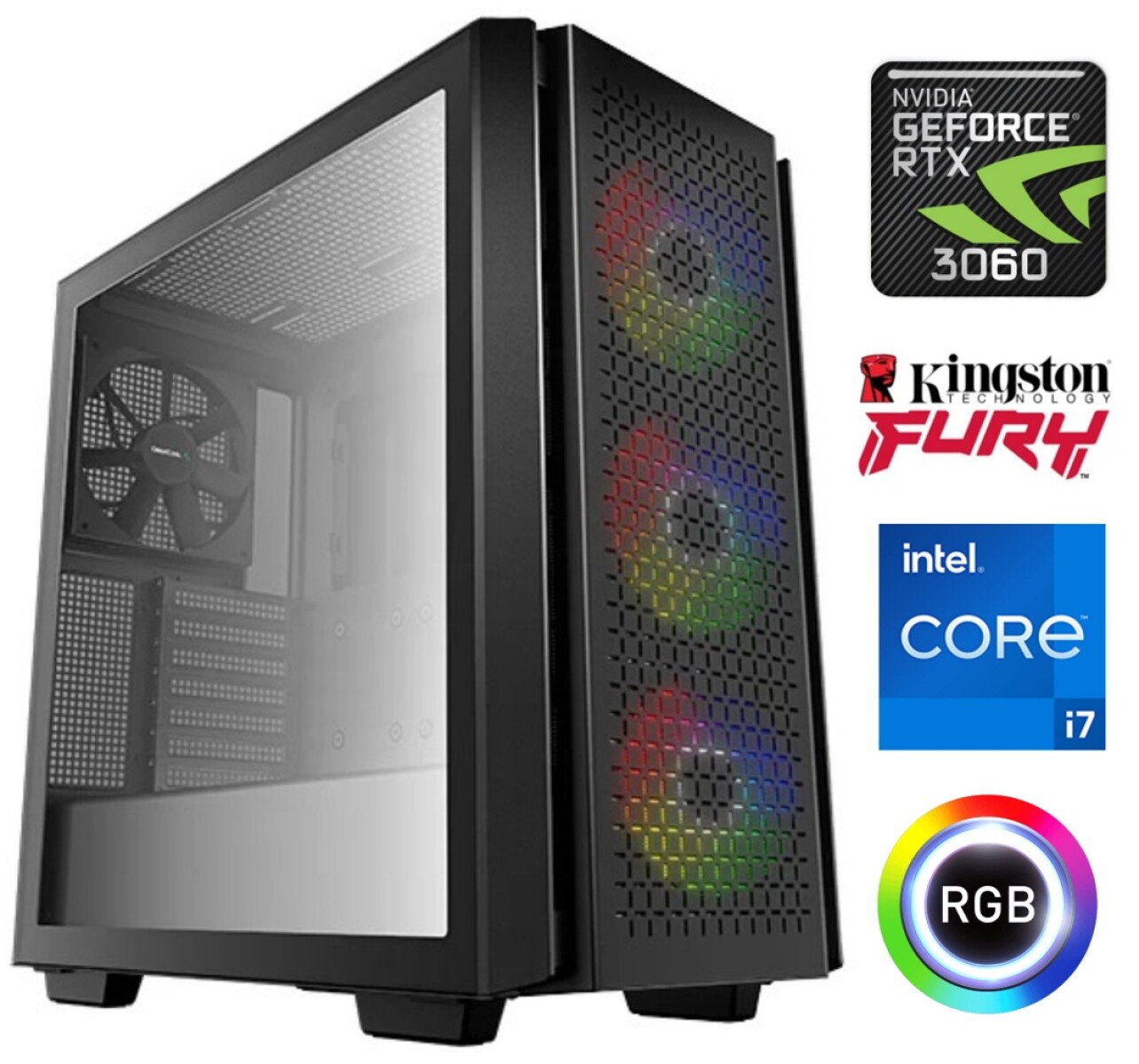Equipo Gamer Core I7 13700F, 16GB, 1TB Nvme, Rtx 3060 12GB 