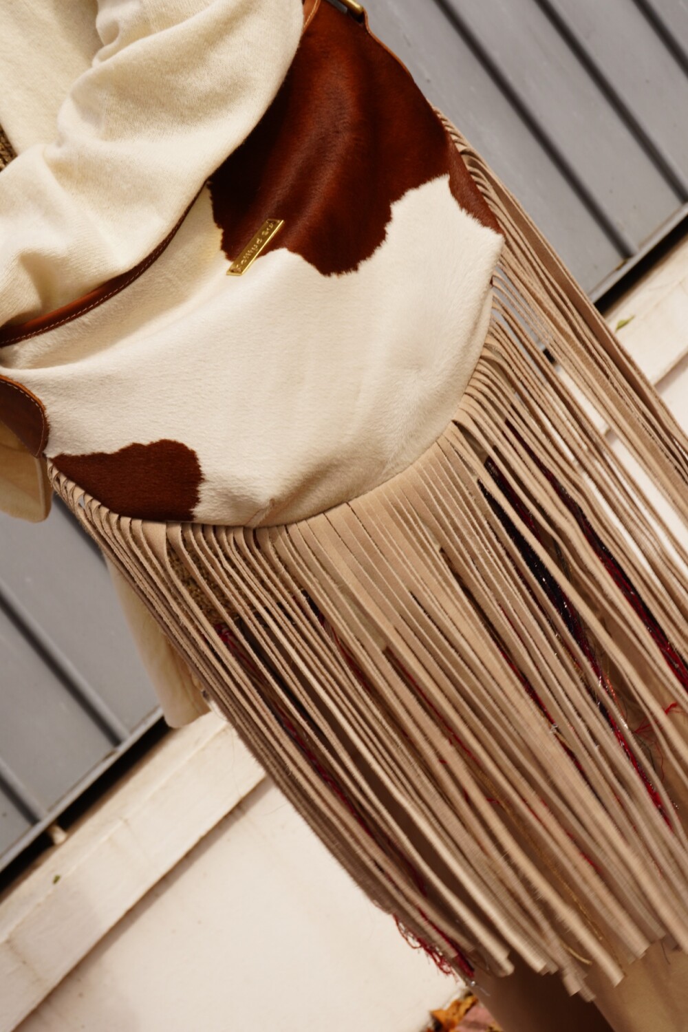 Bellaca Bag Cowhide Marrón / Topo