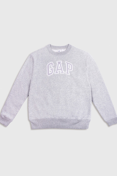 Buzo Deportivo Logo Gap Mujer Lt Heather Grey V2
