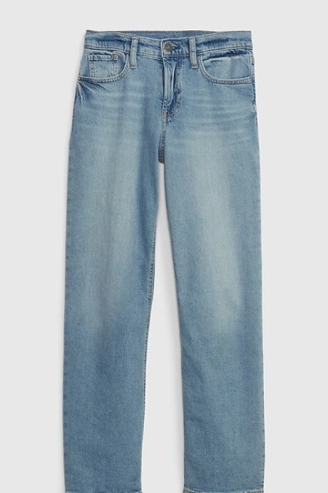 Jean 90S Loose Tiro Alto Niña Medium Wash