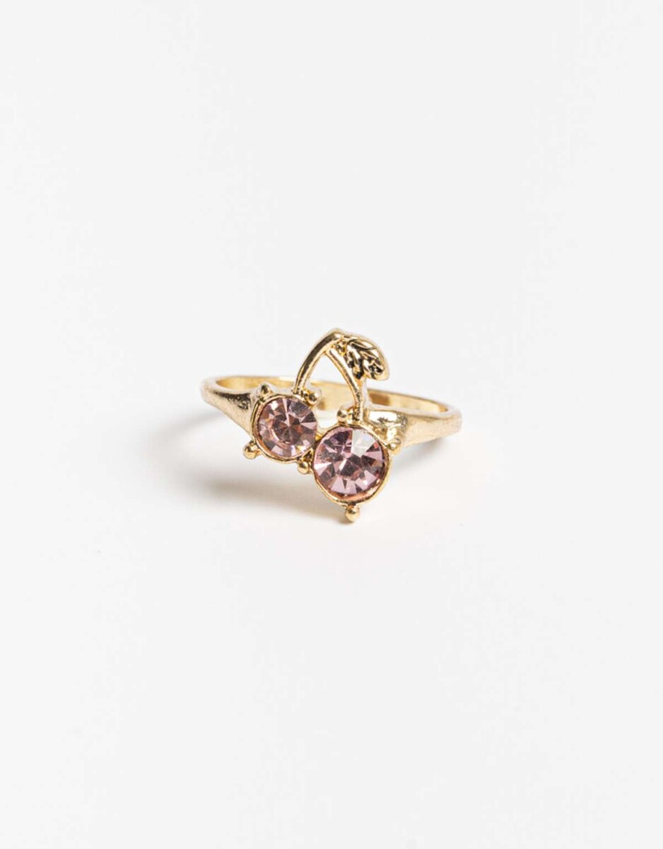 Anillo Metal Con Charm - Dorado 