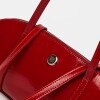 Cartera al hombro Bonnie en cuero charol Rojo