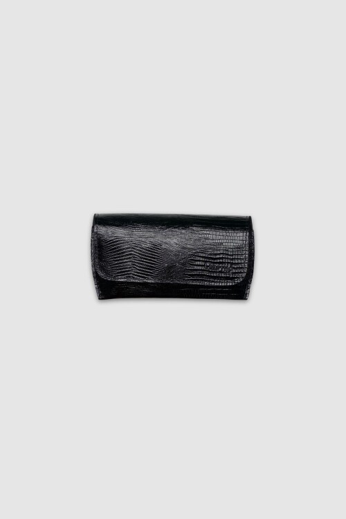 Portalentes con broche Iguana Negro