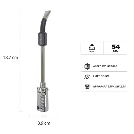 Bombilla Stanley con control de flujo Negra
