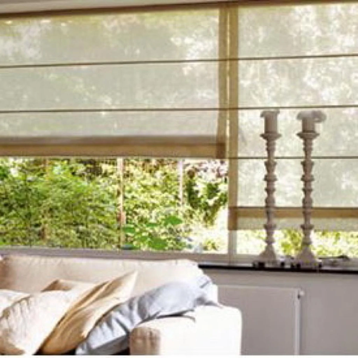 Cortina Romana en Simil-Lino Natural - Ancho: 1.90 - Alto: 2.40 