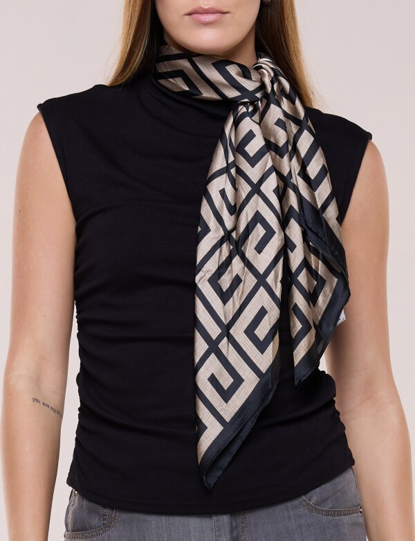 Pashmina Con Broche NEGRO/MULTI