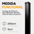 Poste Para Reja Modular Cerco Seguridad Hierro 2,40 Metros Color Negro