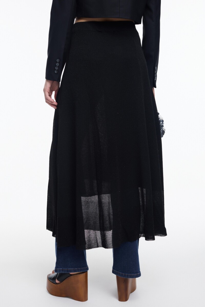 FALDA TEJIDA LUREX Negro