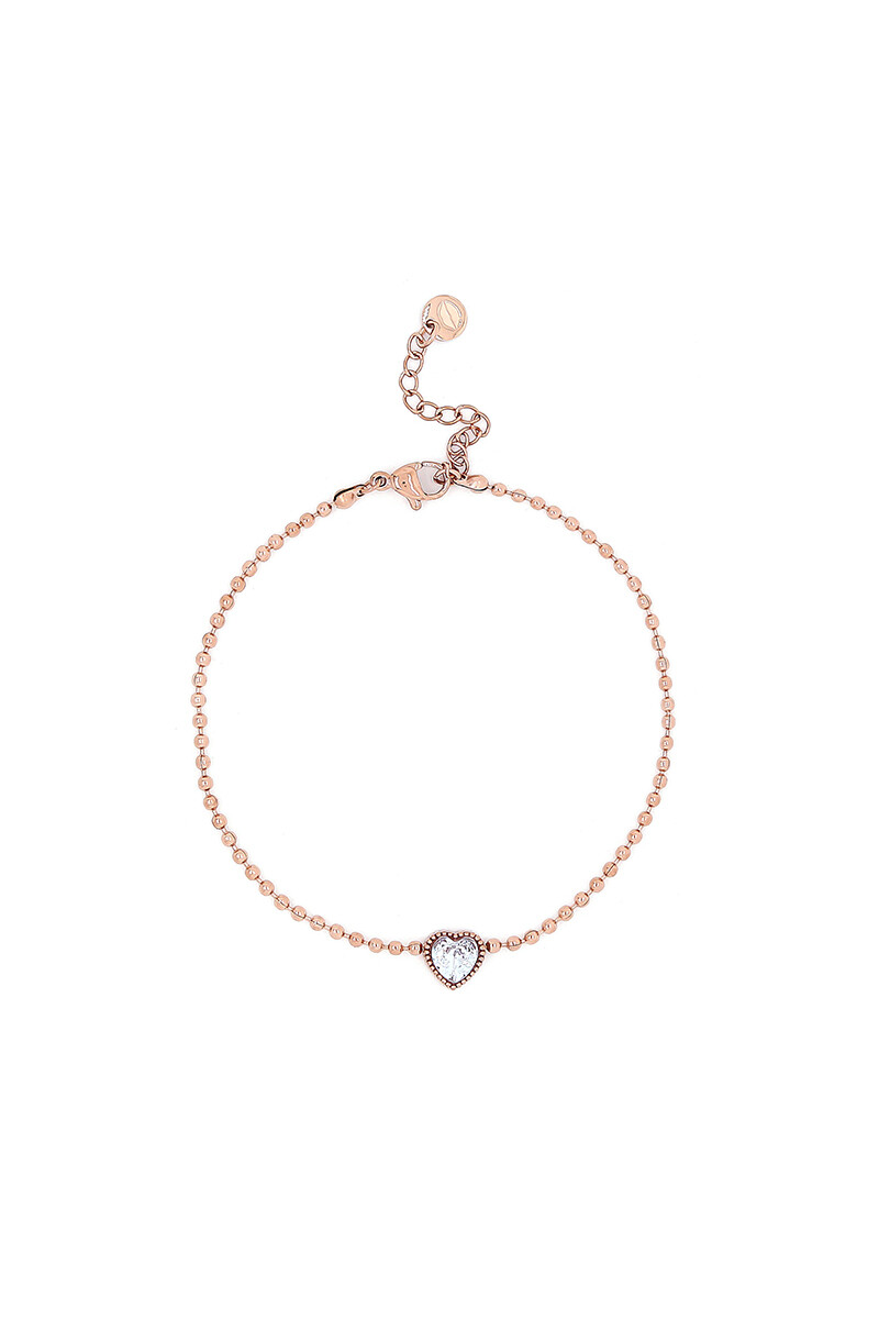 Pulsera Corazon con piedras Oreiro - dorado 