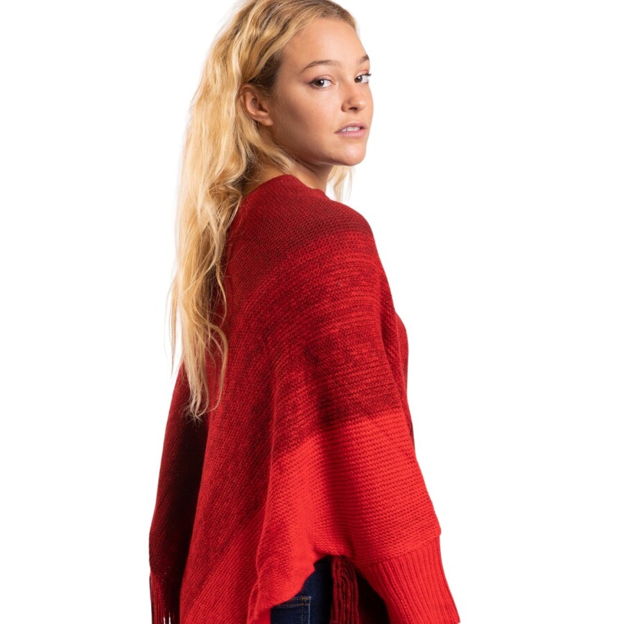 CHERRY PONCHO RED