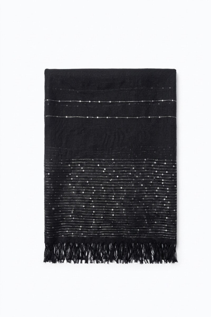Pashmina brillos negro